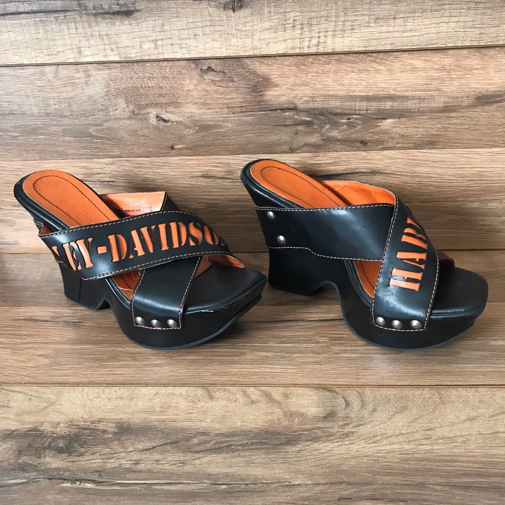 Harley Davidson Wedge Sandals